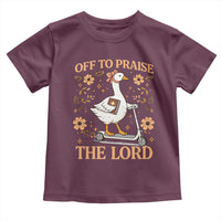 Funny Goose Christian Toddler T Shirt Off To Praise The Lord Bible Verse Trendy Church