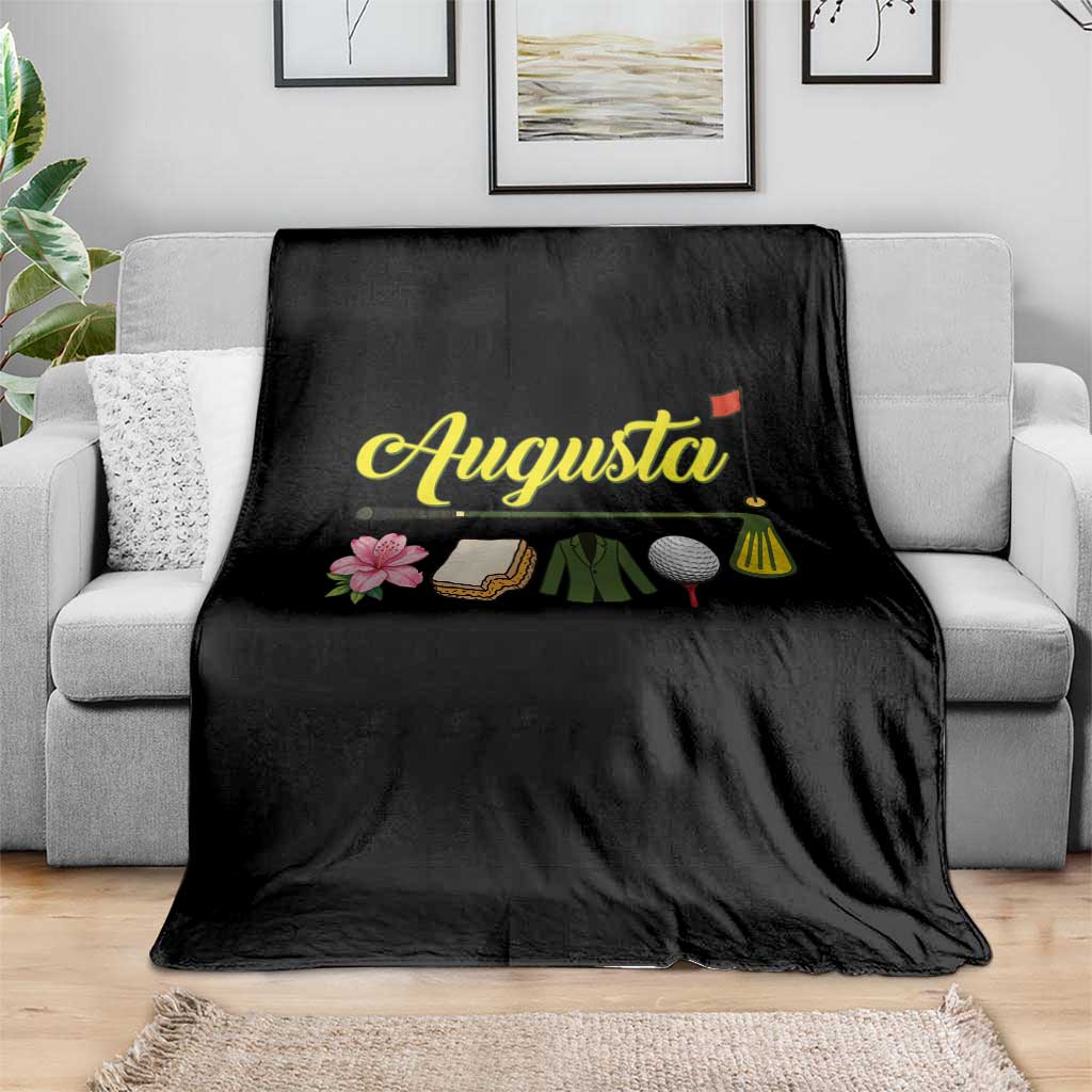 Augusta Georgia Golf Traditions Vintage Throw Blanket Pimento Cheese Southern Golfing Fan