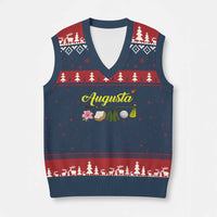 Augusta Georgia Golf Traditions Vintage V-Neck Knit Sweater Vest Pimento Cheese Southern Golfing Fan