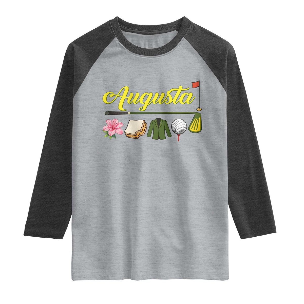 Augusta Georgia Golf Traditions Vintage Raglan Shirt Pimento Cheese Southern Golfing Fan