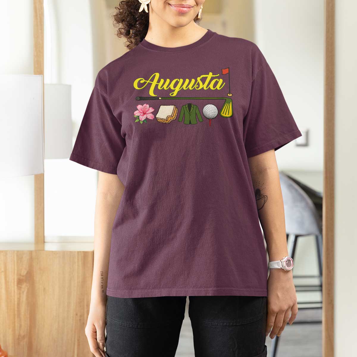 Augusta Georgia Golf Traditions Vintage T Shirt For Women Pimento Cheese Southern Golfing Fan