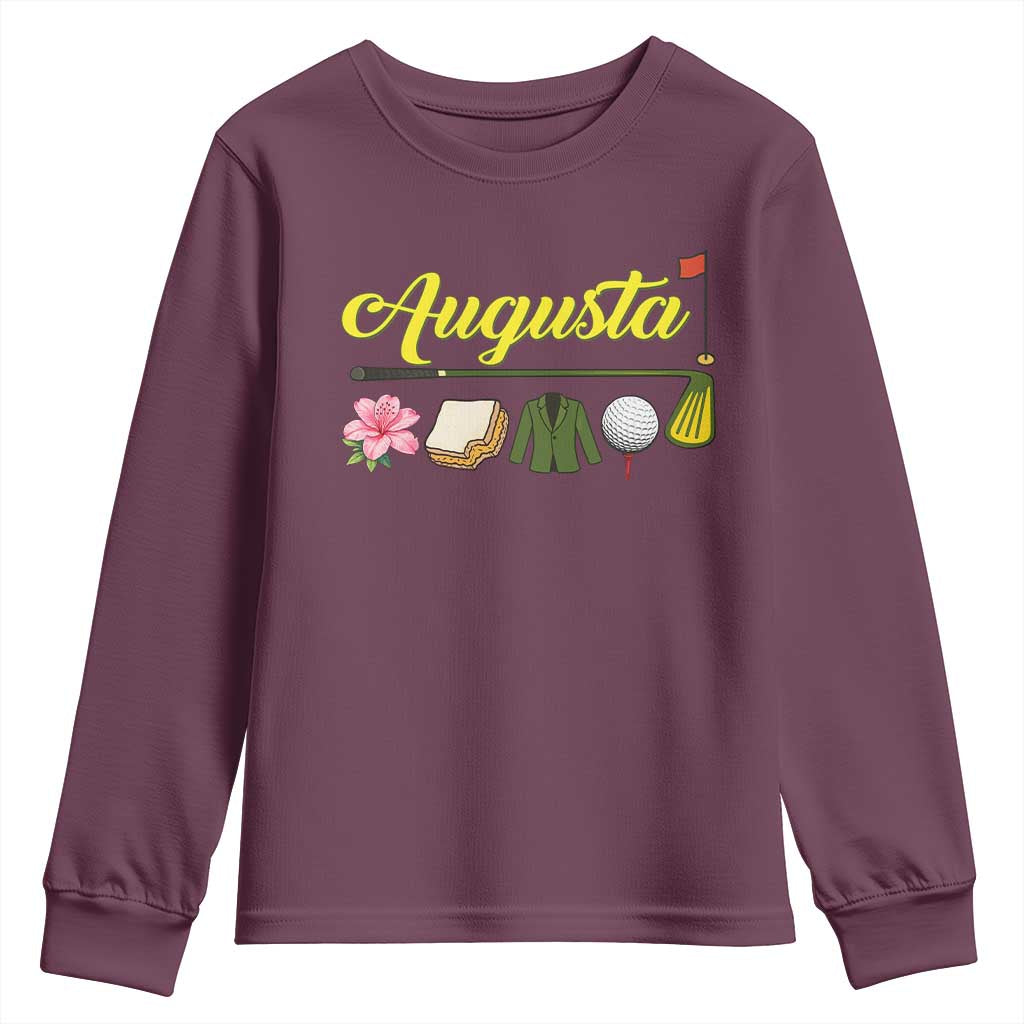 Augusta Georgia Golf Traditions Vintage Youth Sweatshirt Pimento Cheese Southern Golfing Fan