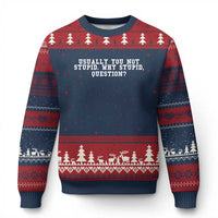Why Stupid Questions Ugly Christmas Sweater Funny Sci Fi Book