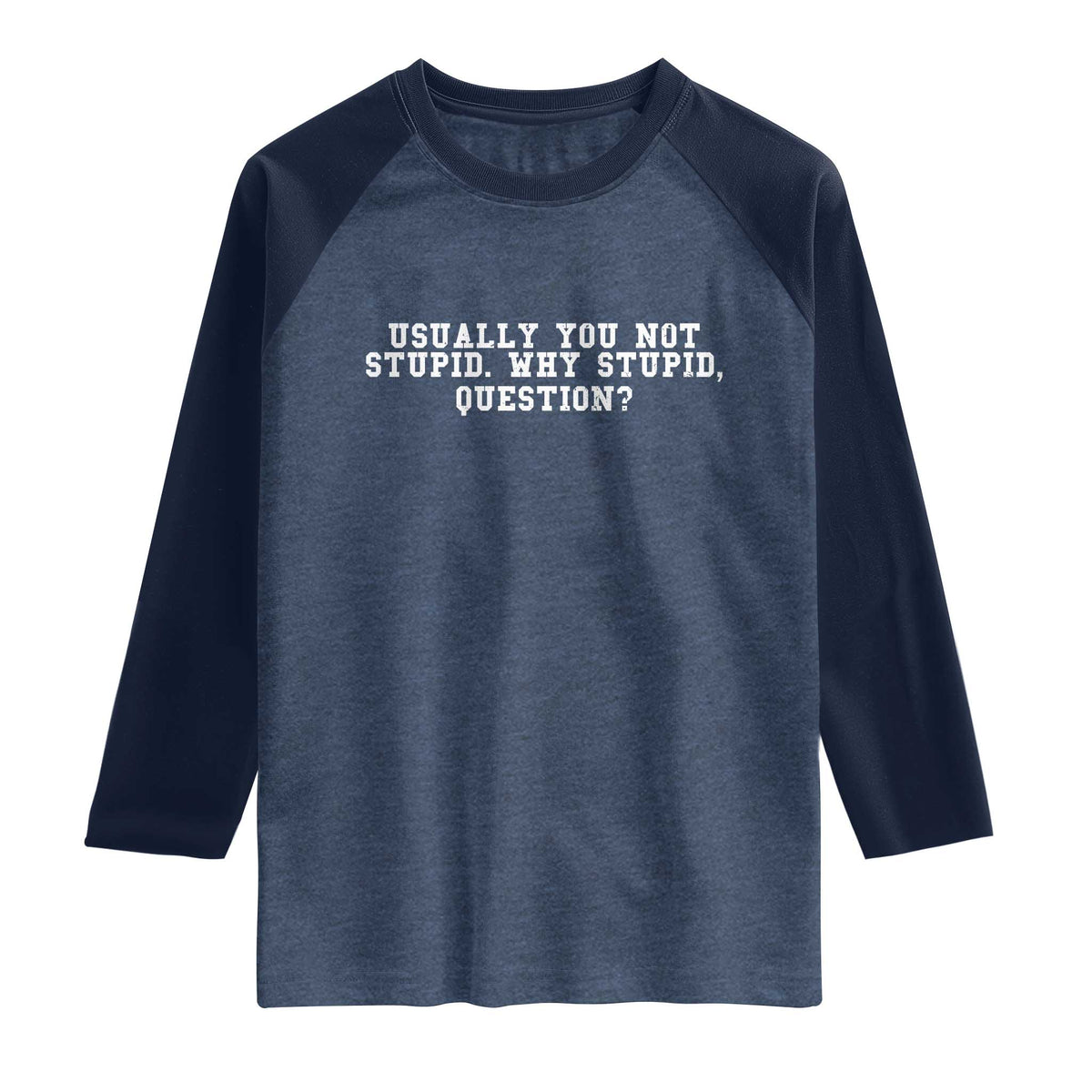 Why Stupid Questions Raglan Shirt Funny Sci Fi Book