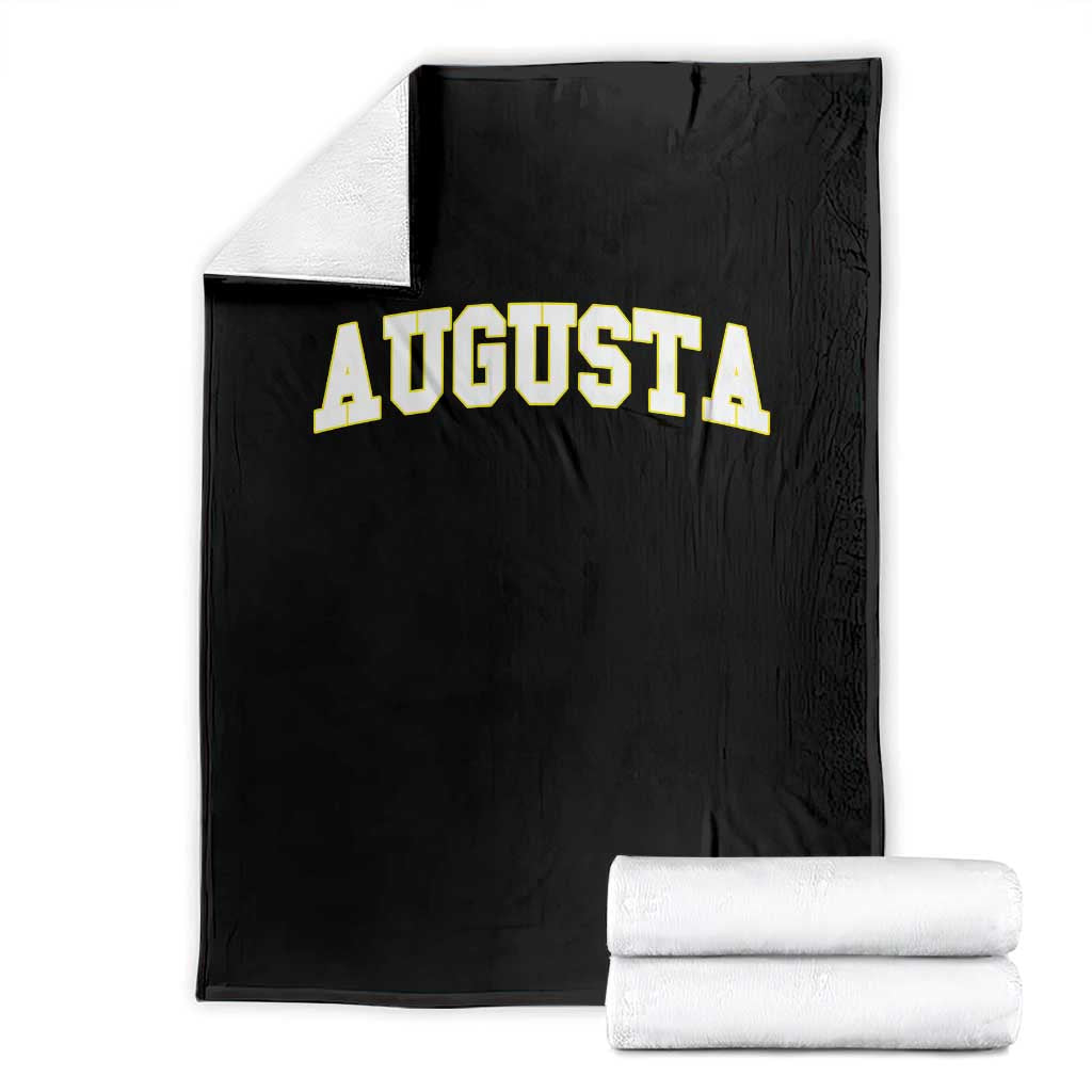 Vintage Augusta Georgia Sports Varsity Throw Blanket Retro Golf Lover Georgia Golfing Fan