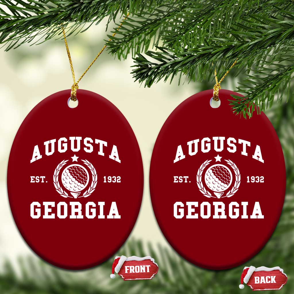 Generic Augusta Georgia Ceramic Ornament Vintage Style Golf Pullover Golf Lover Gift