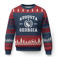 Generic Augusta Georgia Ugly Christmas Sweater Vintage Style Golf Pullover Golf Lover Gift
