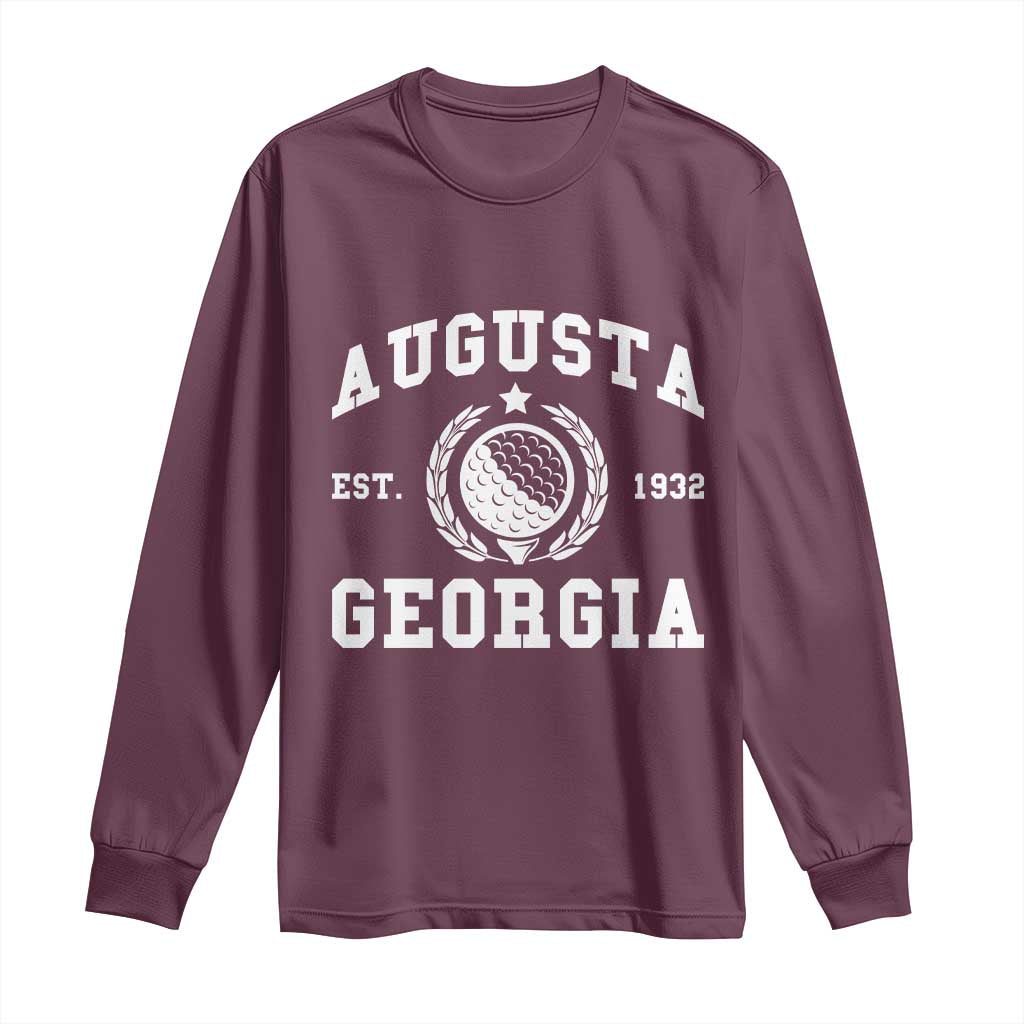 Generic Augusta Georgia Long Sleeve Shirt Vintage Style Golf Pullover Golf Lover Gift