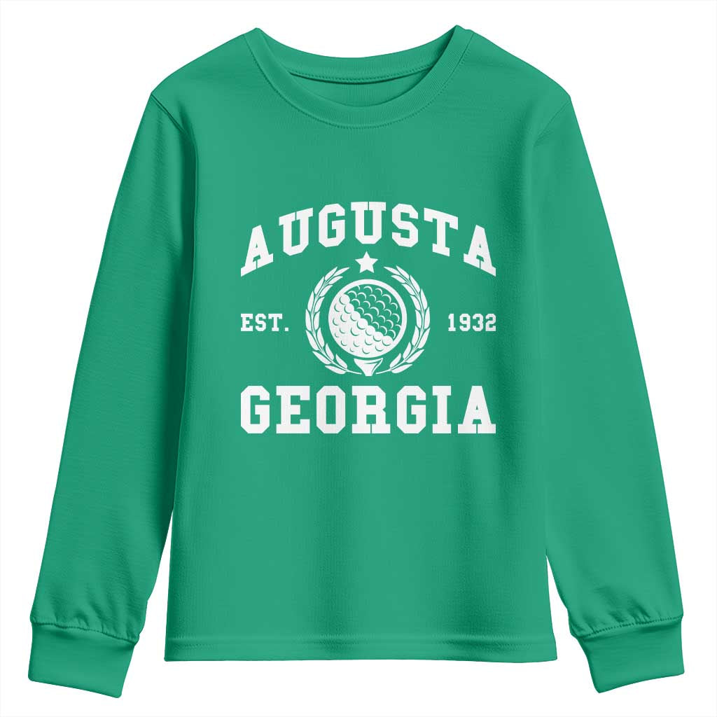 Generic Augusta Georgia Youth Sweatshirt Vintage Style Golf Pullover Golf Lover Gift