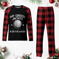 My Jacket Is In The Wash Funny Golfer Plaid Pajama Set Georgia Green Golfing Tournament Humor