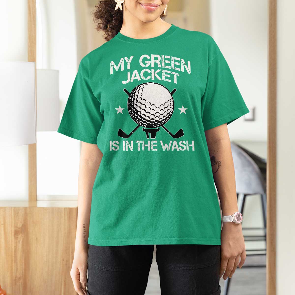My Jacket Is In The Wash Funny Golfer T Shirt For Women Georgia Green Golfing Tournament Humor