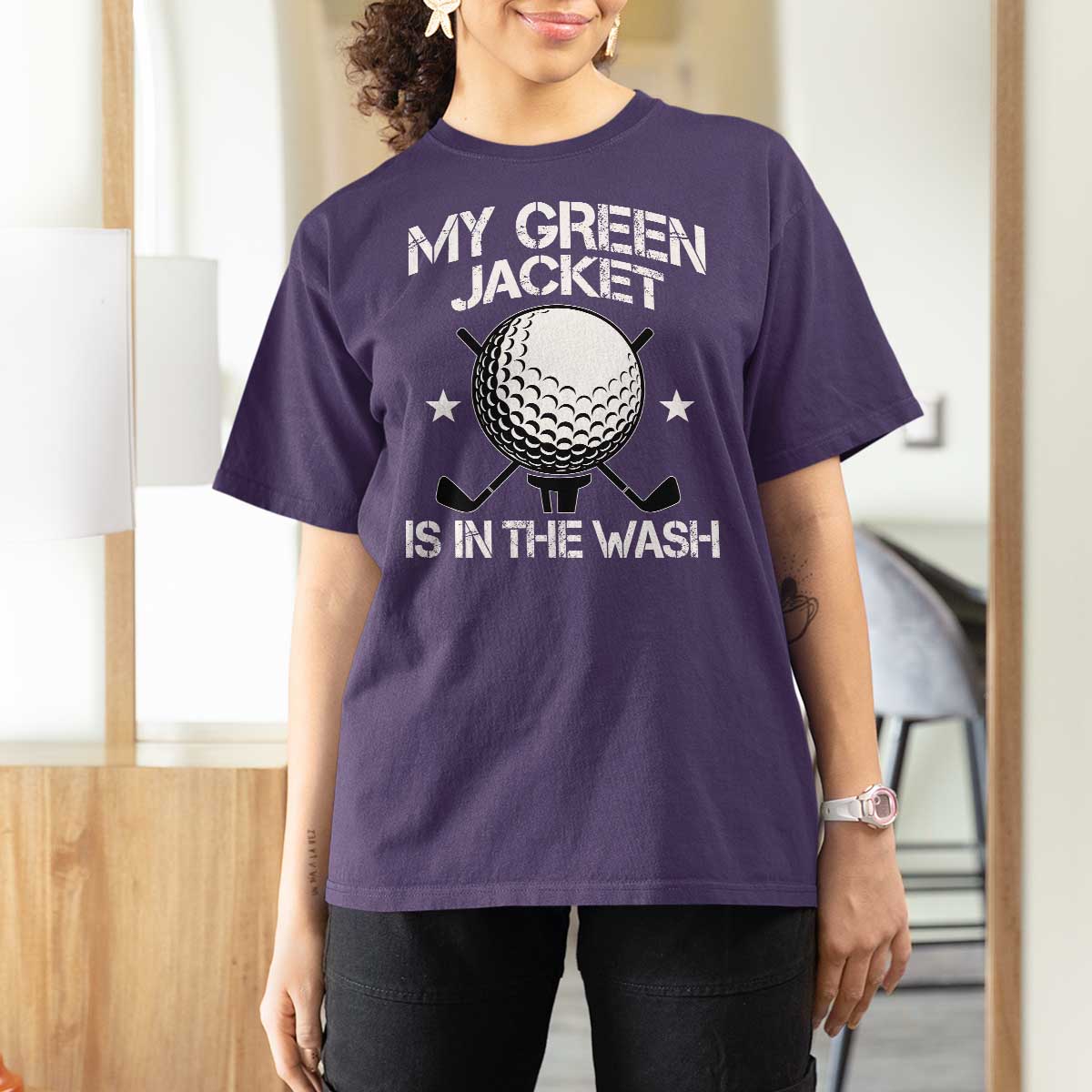 My Jacket Is In The Wash Funny Golfer T Shirt For Women Georgia Green Golfing Tournament Humor