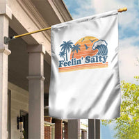 Funny Feelin Salty Garden Flag Retro Beach Summer Vacation - Wonder Print Shop