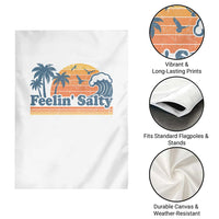 Funny Feelin Salty Garden Flag Retro Beach Summer Vacation - Wonder Print Shop