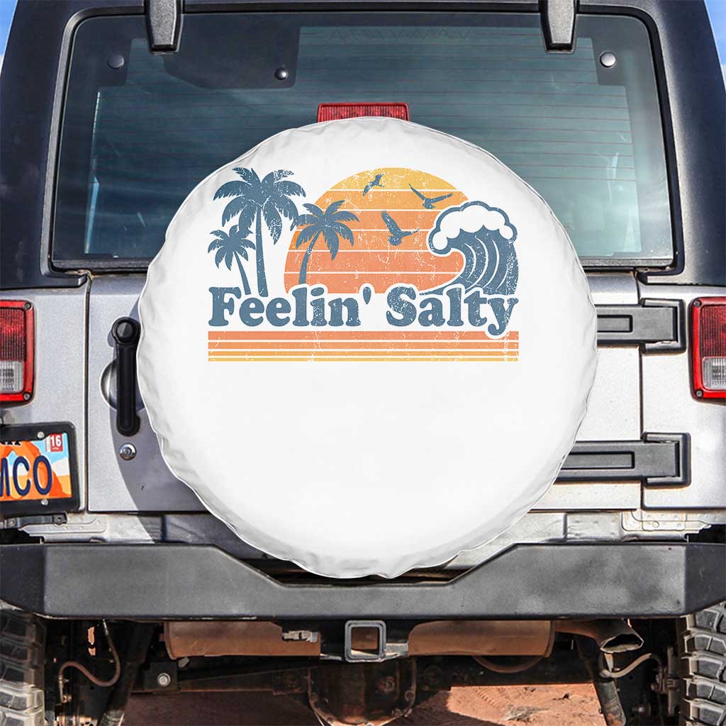 Funny Feelin Salty Spare Tire Cover Retro Beach Summer Vacation - Wonder Print Shop