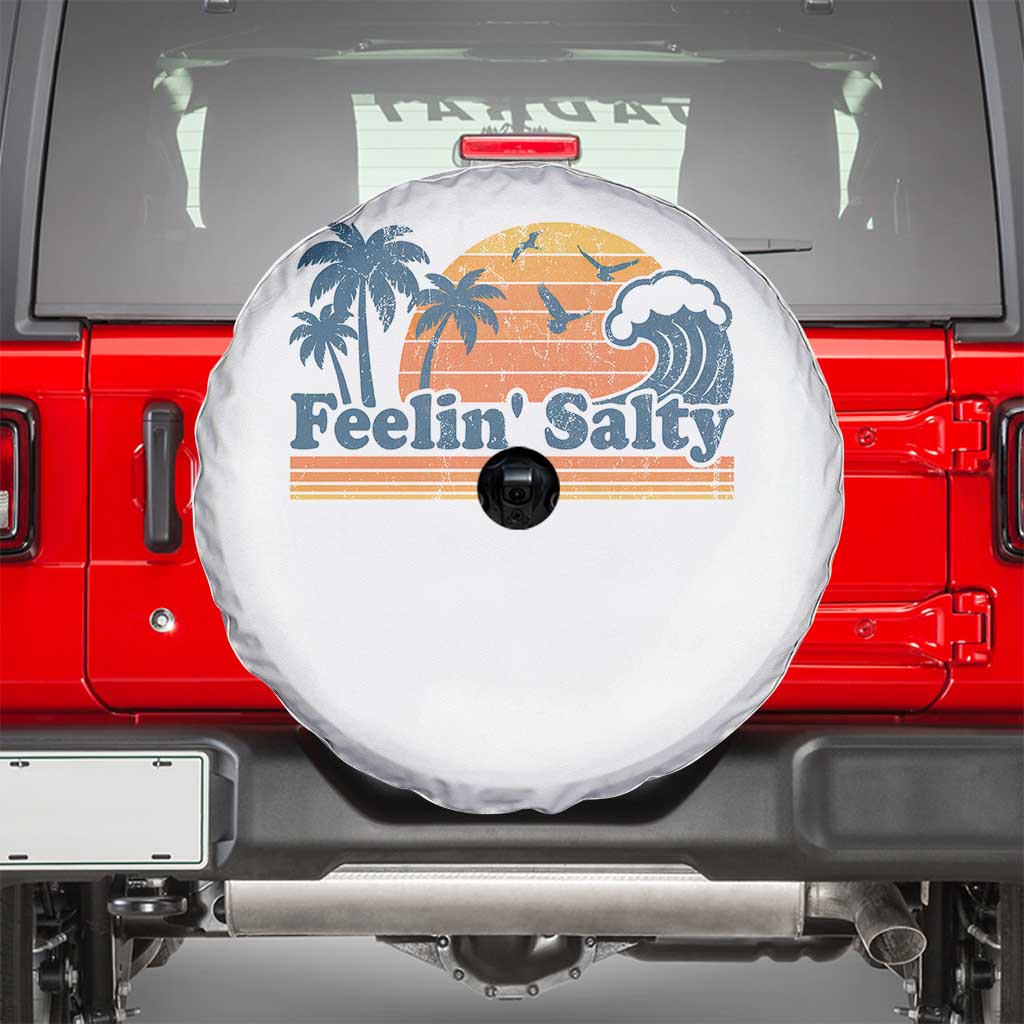 Funny Feelin Salty Spare Tire Cover Retro Beach Summer Vacation - Wonder Print Shop
