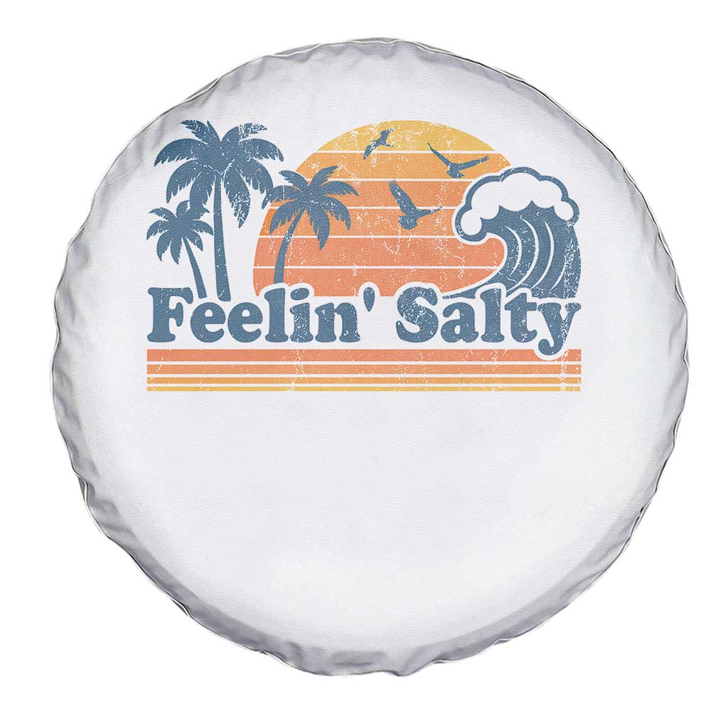 Funny Feelin Salty Spare Tire Cover Retro Beach Summer Vacation - Wonder Print Shop