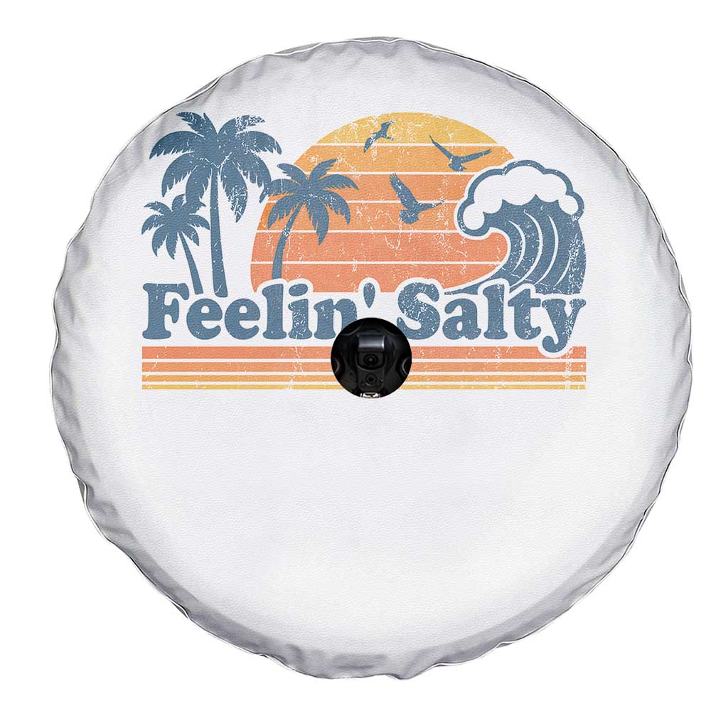Funny Feelin Salty Spare Tire Cover Retro Beach Summer Vacation - Wonder Print Shop