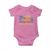 Funny Feelin Salty Baby Onesie Retro Beach Summer Vacation - Wonder Print Shop