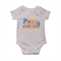 Funny Feelin Salty Baby Onesie Retro Beach Summer Vacation - Wonder Print Shop