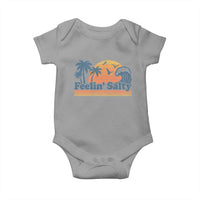 Funny Feelin Salty Baby Onesie Retro Beach Summer Vacation - Wonder Print Shop