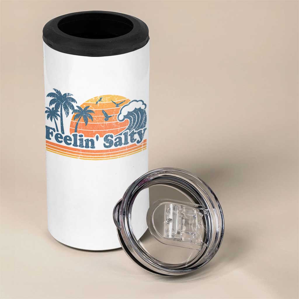 Funny Feelin Salty 4 in 1 Can Cooler Tumbler Retro Beach Summer Vacation - Wonder Print Shop