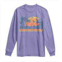Funny Feelin Salty Long Sleeve Shirt Retro Beach Summer Vacation - Wonder Print Shop