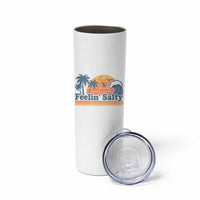 Funny Feelin Salty Skinny Tumbler Retro Beach Summer Vacation - Wonder Print Shop