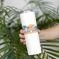 Funny Feelin Salty Skinny Tumbler Retro Beach Summer Vacation - Wonder Print Shop