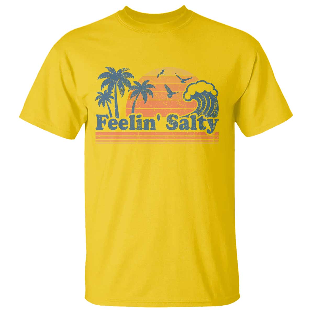 Funny Feelin Salty T Shirt Retro Beach Summer Vacation - Wonder Print Shop