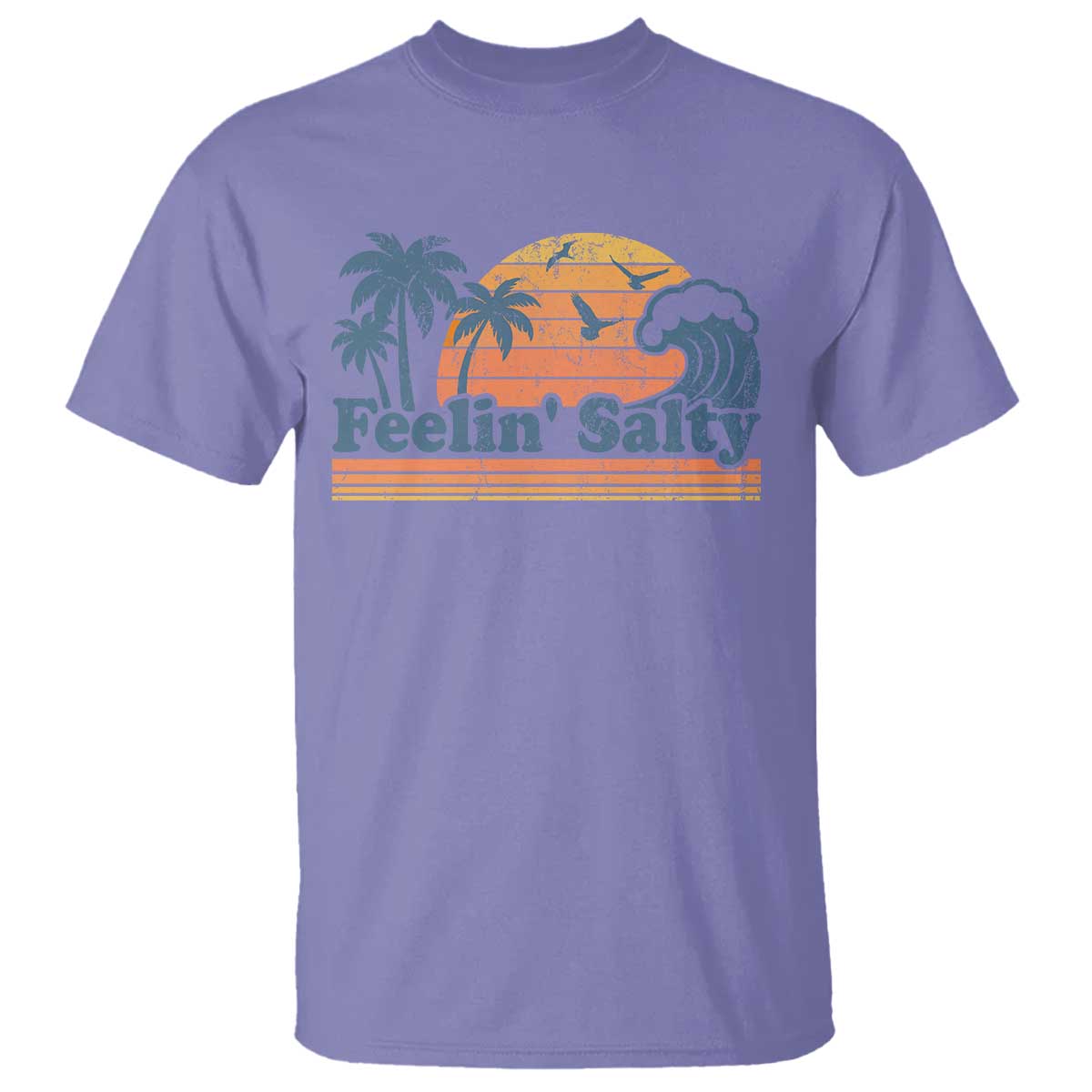 Funny Feelin Salty T Shirt Retro Beach Summer Vacation - Wonder Print Shop