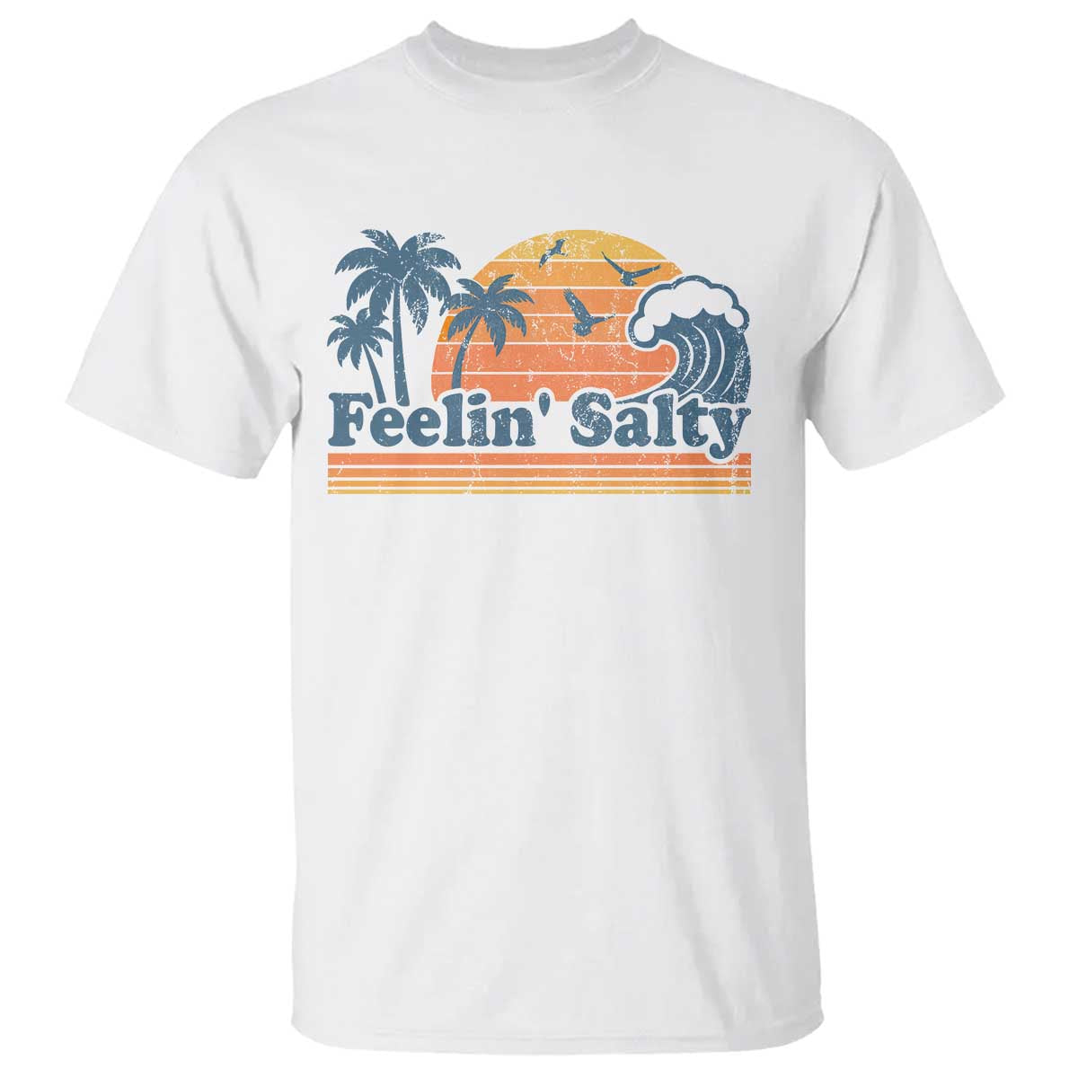 Funny Feelin Salty T Shirt Retro Beach Summer Vacation - Wonder Print Shop