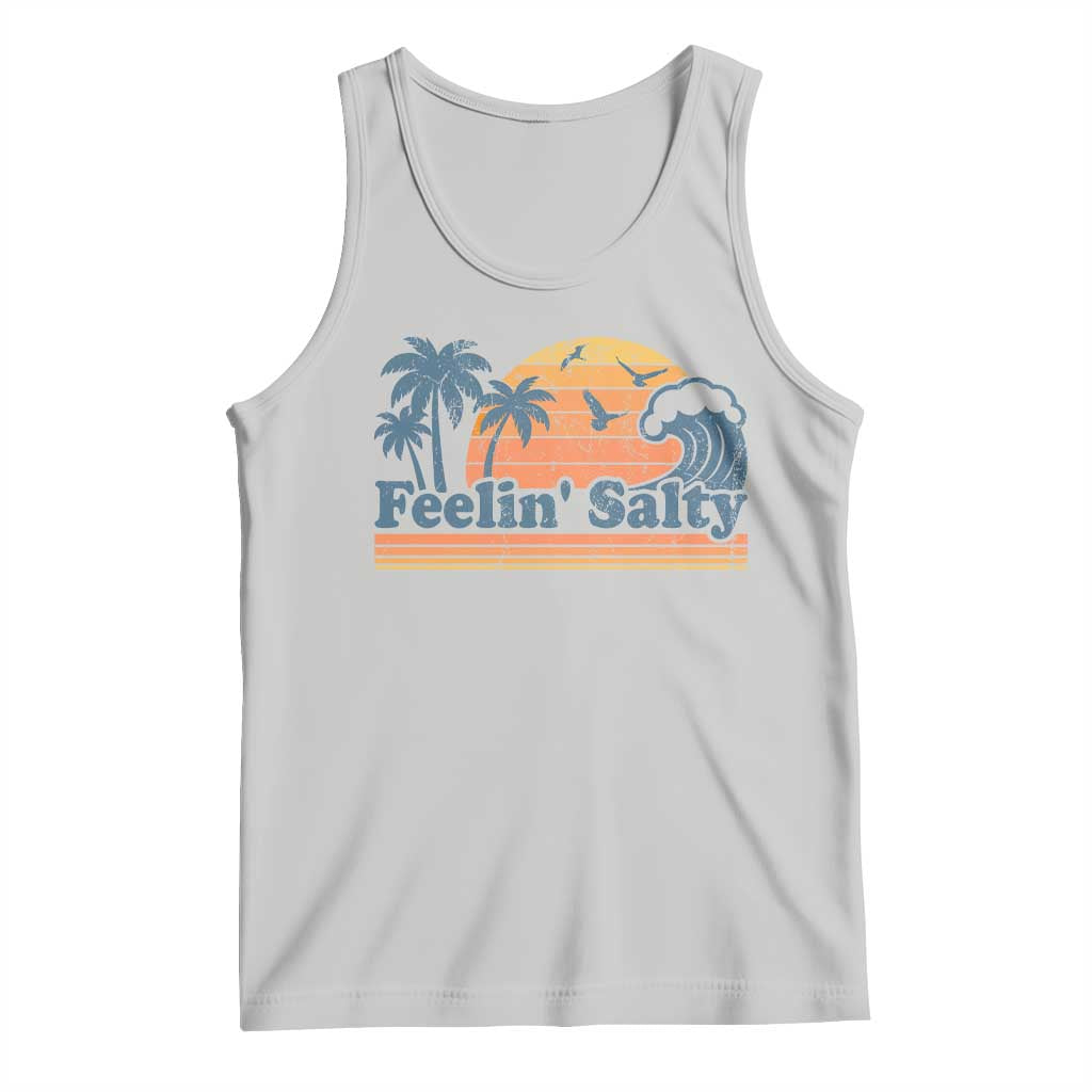 Funny Feelin Salty Tank Top Retro Beach Summer Vacation - Wonder Print Shop