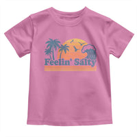 Funny Feelin Salty Toddler T Shirt Retro Beach Summer Vacation - Wonder Print Shop