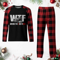 Funny Firefighter Plaid Pajama Set WTF What The Firetruck Fireman Gift - Wonder Print Shop