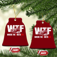 Funny Firefighter Ceramic Ornament WTF What The Firetruck Fireman Gift - Wonder Print Shop