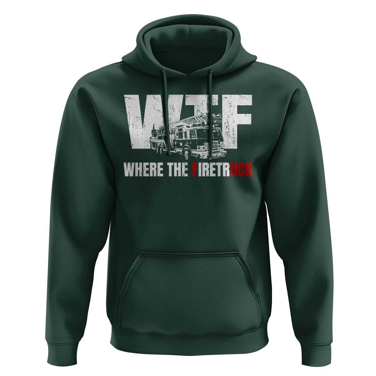 Funny Firefighter Hoodie WTF What The Firetruck Fireman Gift - Wonder Print Shop