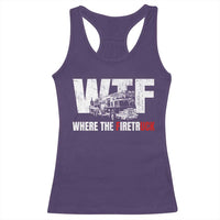 Funny Firefighter Racerback Tank Top WTF What The Firetruck Fireman Gift - Wonder Print Shop