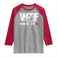 Funny Firefighter Raglan Shirt WTF What The Firetruck Fireman Gift - Wonder Print Shop