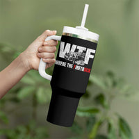 Funny Firefighter Tumbler With Handle WTF What The Firetruck Fireman Gift - Wonder Print Shop