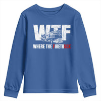 Funny Firefighter Youth Sweatshirt WTF What The Firetruck Fireman Gift - Wonder Print Shop