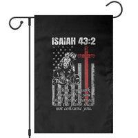 Isaiah 43 2 Firefighter Garden Flag Fireman Prayer Cross Bible Verse American Flag - Wonder Print Shop