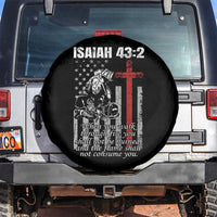 Isaiah 43 2 Firefighter Spare Tire Cover Fireman Prayer Cross Bible Verse American Flag - Wonder Print Shop