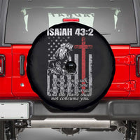 Isaiah 43 2 Firefighter Spare Tire Cover Fireman Prayer Cross Bible Verse American Flag - Wonder Print Shop