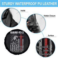 Isaiah 43 2 Firefighter Spare Tire Cover Fireman Prayer Cross Bible Verse American Flag - Wonder Print Shop