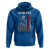 Isaiah 43 2 Firefighter Hoodie Fireman Prayer Cross Bible Verse American Flag - Wonder Print Shop