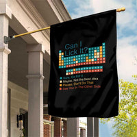 Can I Lick It Periodic Table Garden Flag Funny Chemistry Science Teacher Student - Wonder Print Shop