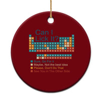 Can I Lick It Periodic Table Ceramic Ornament Funny Chemistry Science Teacher Student - Wonder Print Shop