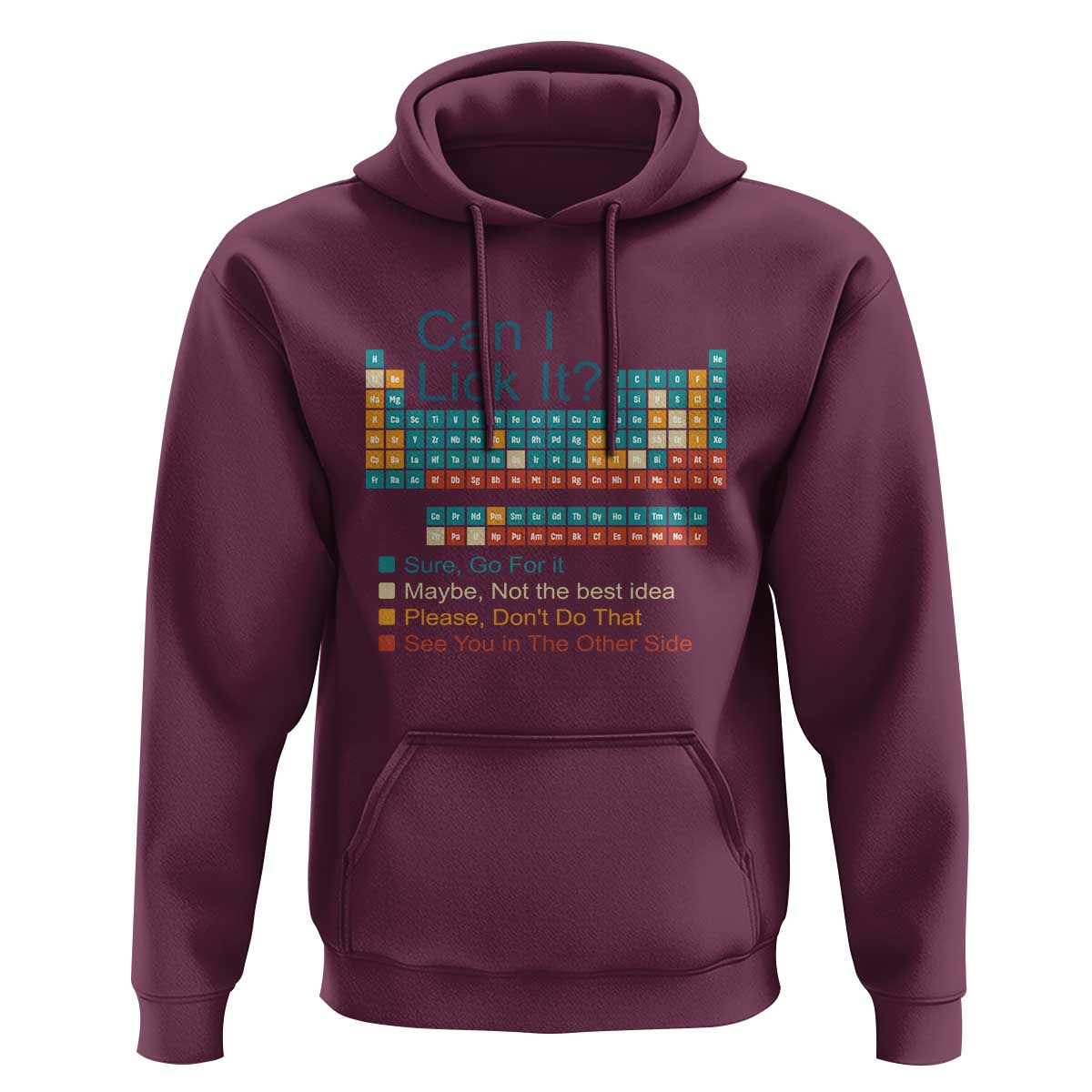 Can I Lick It Periodic Table Hoodie Funny Chemistry Science Teacher Student - Wonder Print Shop