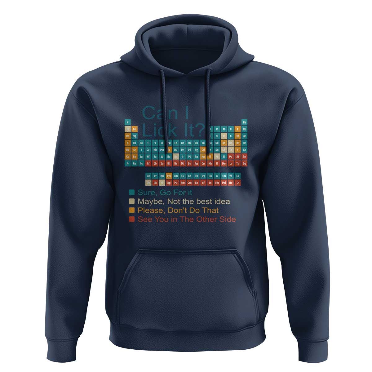 Can I Lick It Periodic Table Hoodie Funny Chemistry Science Teacher Student - Wonder Print Shop